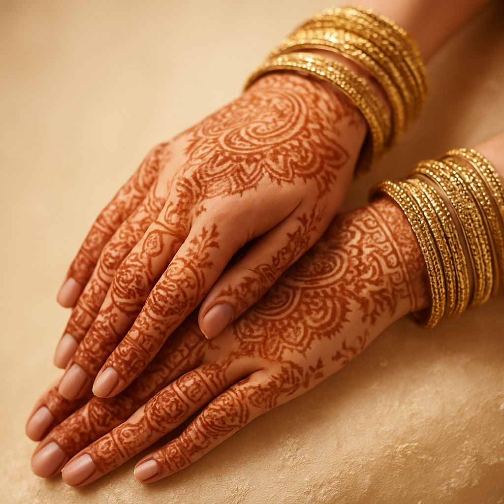 Bridal mehndi on hands